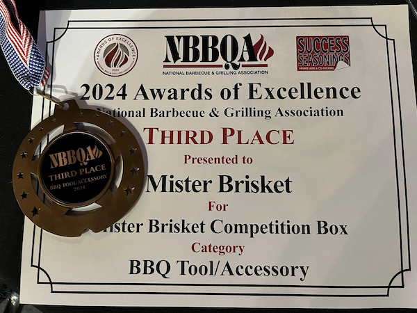 Mister Brisket Competition Box Wins 3rd Place in BBQ Tool Accessory